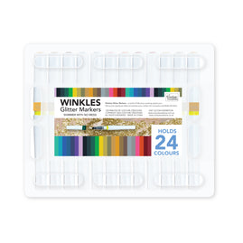 Winkles Glitter Marker Set – 12 colours in carry case (holds 24 pens)