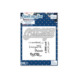 Blues by You - Stamp & Die Set - Beautiful (8pc)