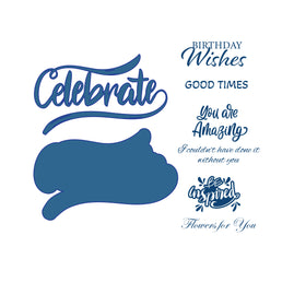 Blues by You - Stamp & Die Set - Celebrate (8pc)
