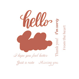 Blues by You - Stamp & Die Set - Hello (8pc)