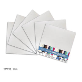 CC WHITE Pearl Shimmer Textured Cardstock - 12x12 (210gsm) - 6 Sheets
