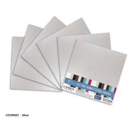 CC SILVER Pearl Shimmer Textured Cardstock - 12x12 (210gsm) - 6 Sheets
