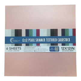 CC BABY PINK Pearl Shimmer Textured Cardstock - 12x12 (210gsm) - 6 Sheets