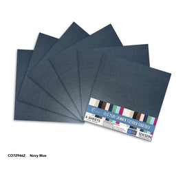 CC NAVY BLUE Pearl Shimmer Textured Cardstock - 12x12 (210gsm) - 6 Sheets