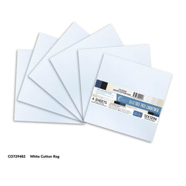 CC Tree Free Paper 12x12" WHITE COTTON RAG Pk6 Sheets