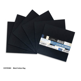 CC Tree Free Paper 12x12" BLACK COTTON RAG Pk6 Sheets