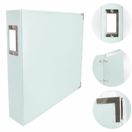 CC COOL GREY 12X12 3D Ring Album Faux Leather