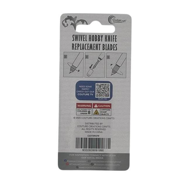 CC Swivel Hobby Knife Replacement Blades Pk2