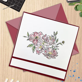 LetterPress Metal Impression Plate - 3 - Just for You Floral