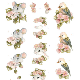 3D Push out - Precious Marieke - All About Animals - All About Pink