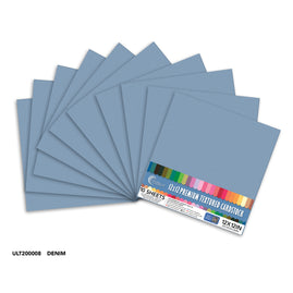 CC Textured Cardstock - 12x12 - Denim (216gsm) - 10 Sheets