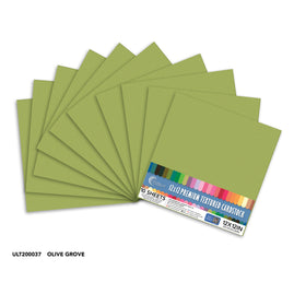 CC Textured Cardstock - 12x12 - Olive Grove (216gsm) - 10 Sheets