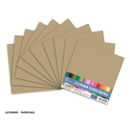 CC Textured Cardstock - 12x12 - Paper Bag (216gsm) - 10 Sheets