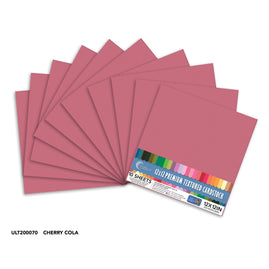 CC Textured Cardstock - 12x12 - Cherry Cola (250gsm) - 10 Sheets