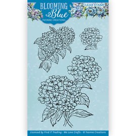 Clear Stamps - Yvonne Creations - Blooming Blue - Hydrangea