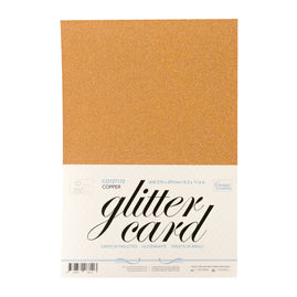 A4 Glitter Card 10 sheets per pack 250gsm - Copper