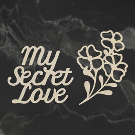 x Chipboard - My Secret Love - My Secret Love Set (2pc) - 60 x 85mm | 2.3 x 3.3in