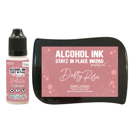 Stayz in Place Alcohol Ink Pad with 12ml reinker - Dusty Rose Pearlescent