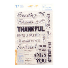Stamp Set - My Thanks Sentiment (16pc) - 80 x 116mm | 3.1 x 4.5in