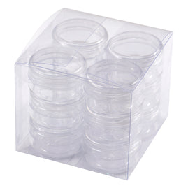 Container - Small Jars with Lids (12pc) (20mL / 0.7fl oz Jars) - Clear
