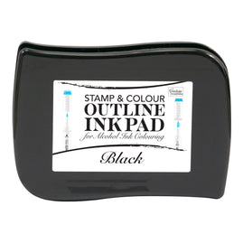 *Stamp and Colour Outline Ink Pad for Alcohol Ink Colouring - Black