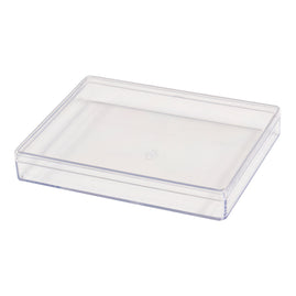 Storage container - clear plastic - 160 x 120 x 25mm | 6.3 x 4.7 x 0.9in