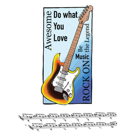 Stamp & Colour Outline Stamps - Framed Guitar (2pc)
