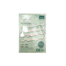 Live and Laugh Mini Sentiment Stamp and Die Set (8pc)