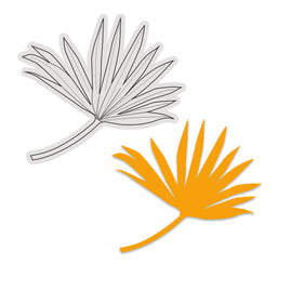 Stamp and Dies - Palm Leaf - Approx. 50 x 50mm | 1.9 x 1.9in