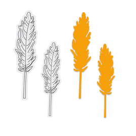 Stamp and Dies - Pampas Grass - Approx. 50 x 50mm | 1.9 x 1.9in