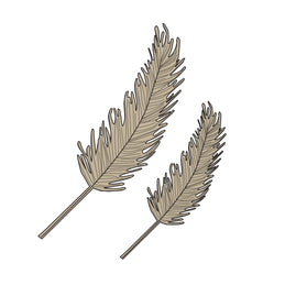 Stamp and Dies - Feather - Approx. 50 x 50mm | 1.9 x 1.9in