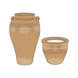 Stamp and Dies - Decorative Pots Boho - Approx. 50 x 50mm | 1.9 x 1.9in