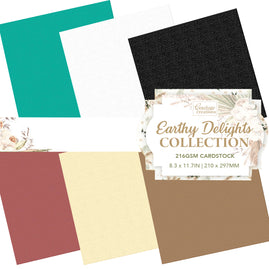 Earthy Delights Collection A4 Cardstock - (24 sheets - 4 x 6 colours)