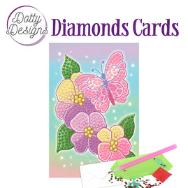 Diamonds Cards - Purple Flowers (100 x 150mm | 3.9 x 5.9in)