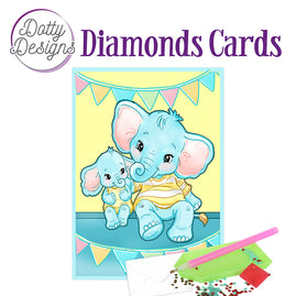 Diamond Cards - Elephants (100 x 150mm | 3.9 x 5.9in)
