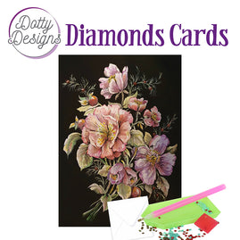 Diamond Cards - Roses in Black (100 x 150mm | 3.9 x 5.9in)