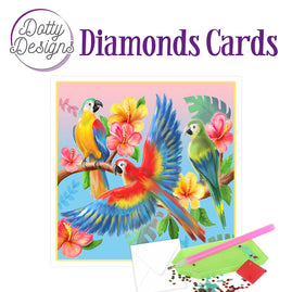 Diamond Cards - Parrots (140 x 140mm | 5.5 x 5.5in)