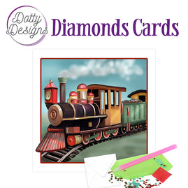 Diamond Cards - Vintage Locomotive (140 x 140mm | 5.5 x 5.5in)