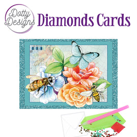 Diamond Cards - Butterfly and Bees (100 x 150mm | 3.9 x 5.9in)