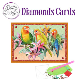 Diamond Cards - Birds and Flowers (100 x 150mm | 3.9 x 5.9in)