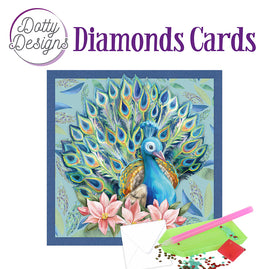 Diamond Cards - Peacock (140 x 140mm | 5.5 x 5.5in)