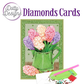 Diamond Cards - Watering can and flowers (100 x 150mm | 3.9 x 5.9in)