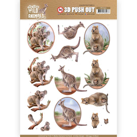 3D Pushout - Amy Design - Wild Animals Outback - Kangaroo