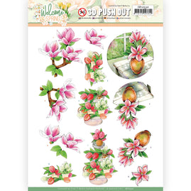 3D Push Out - Jeanine's Art  Welcome Spring - Pink Magnolia