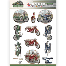 3D Push Out - Amy Design - Vintage Transport - Moped