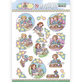 x 3D Push Out - Yvonne Creations - Bubbly Girls - Sweetheart - Breakfast