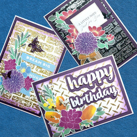 x Cutting Die - Homely Florals - Happy Sentiment Set (7pc)